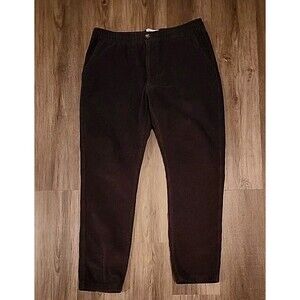 Old Navy Men's Corduroy Pants Large Elastic Waistband Tie Brown